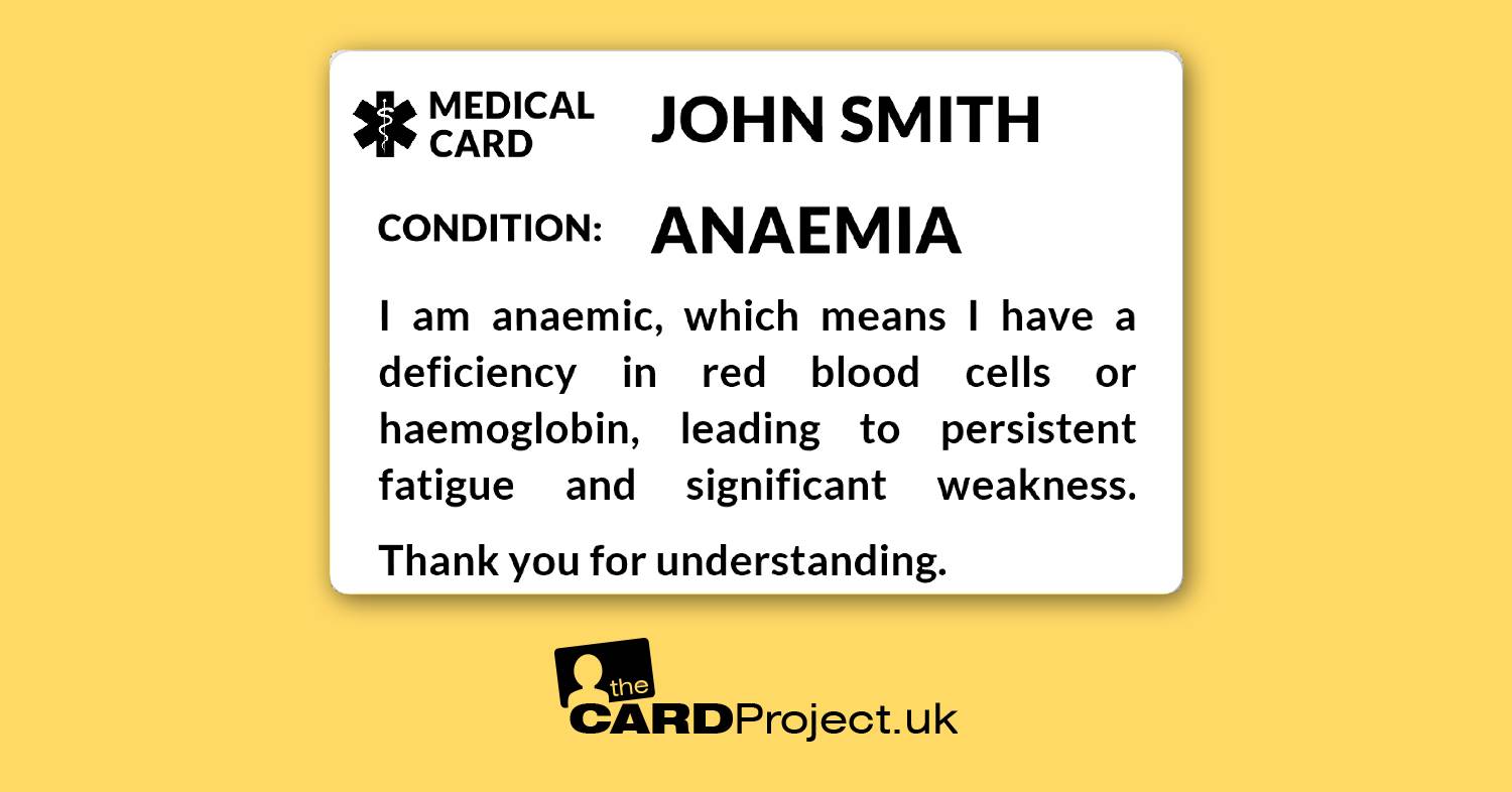 Anaemia Medical Mono ID Card (FRONT)